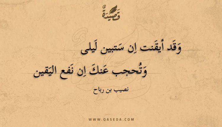 قصيدة وقد أيقنت ان ستبين ليلى