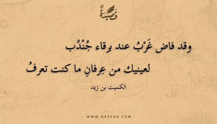 قصيدة وقد فاض غرب عند برقاء جندب