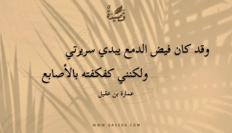 قصيدة وقد كان فيض الدمع يبدي سريرتي