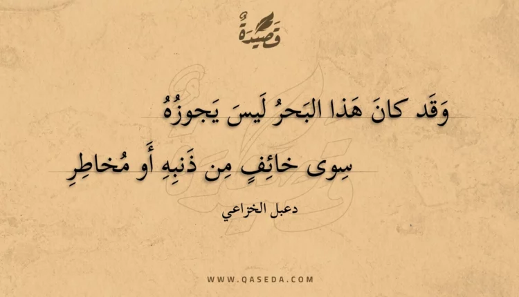 قصيدة وقد كان هذا البحر ليس يجوزه