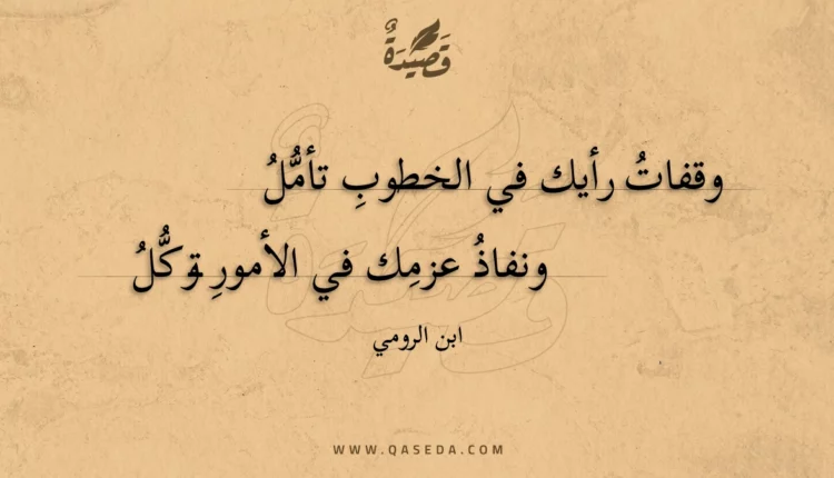 قصيدة وقفات رأيك في الخطوب تأمل