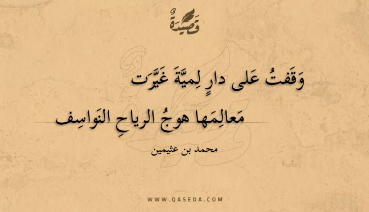 قصيدة وقفت على دار لمية غيرت