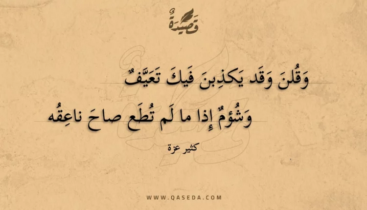 قصيدة وقلن وقد يكذبن فيك تعيف