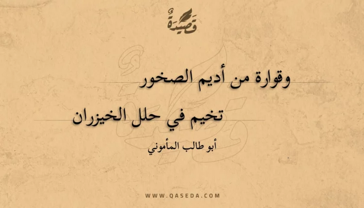قصيدة وقوارة من أديم الصخور