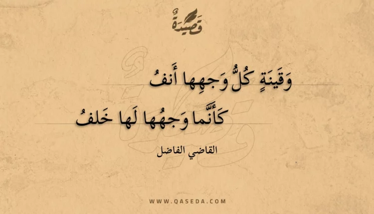 قصيدة وقينة كل وجهها أنف