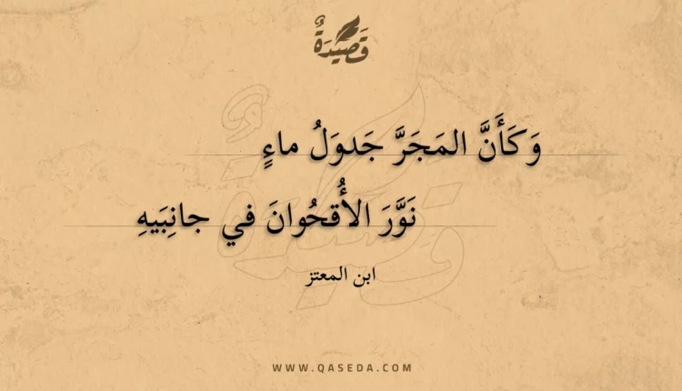 قصيدة وكأن المجر جدول ماء