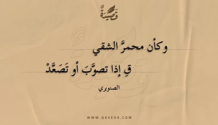 قصيدة وكأن محمر الشقيق