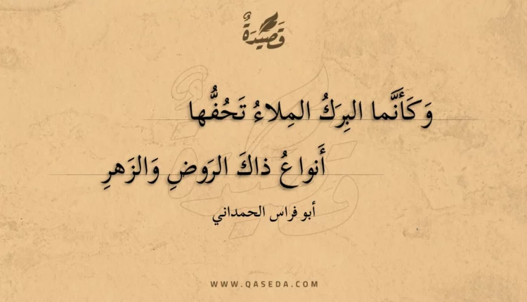 قصيدة وكأنما البرك الملاء تحفها