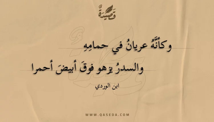 قصيدة وكأنه عريان في حمامه