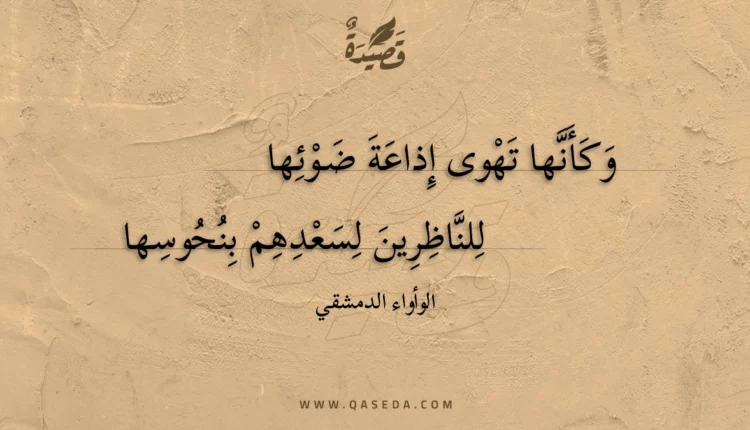 قصيدة وكأنها تهوى إذاعة ضوئها