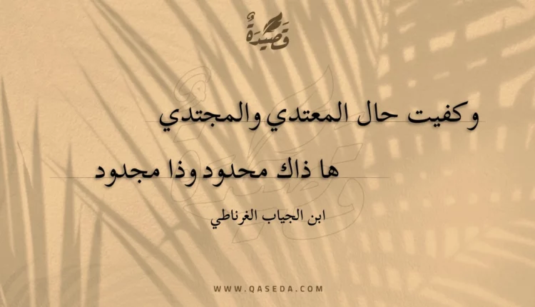 قصيدة وكفيت حال المعتدي والمجتدي