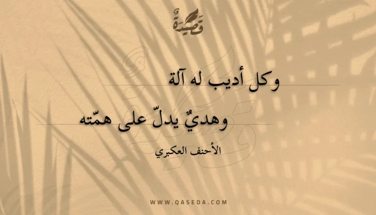 قصيدة وكل أديب له آلة