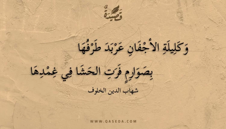 قصيدة وكليلة الأجفان عربد طرفها