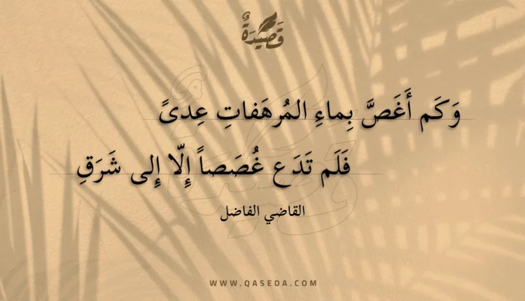 قصيدة وكم أغص بماء المرهفات عدى
