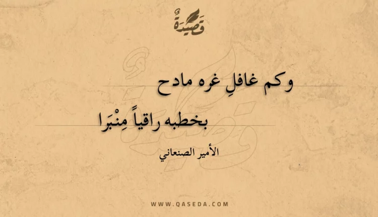 قصيدة وكم غافل غره مادح