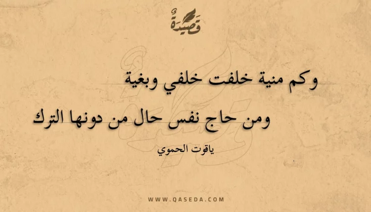 قصيدة وكم منية خلفت خلفي وبغية