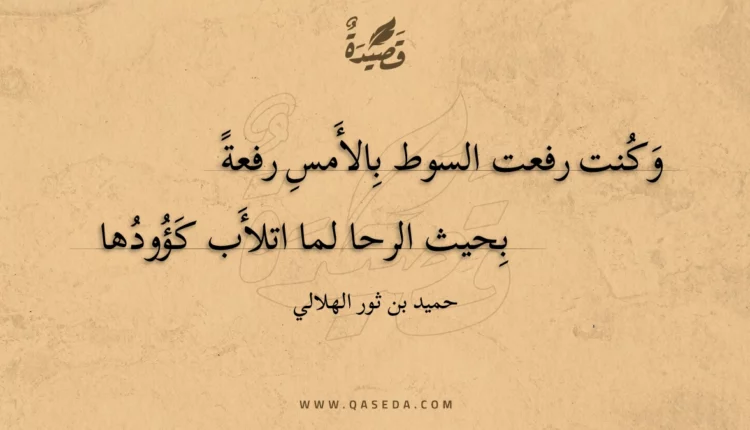 قصيدة وكنت رفعت السوط بالأمس رفعة