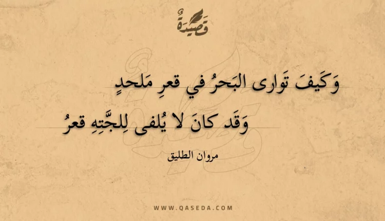 قصيدة وكيف توارى البحر في قعر ملحد