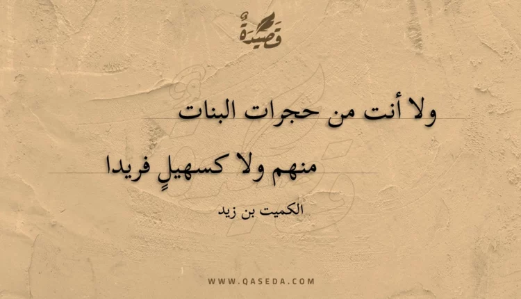 قصيدة ولا أنت من حجرات البنات
