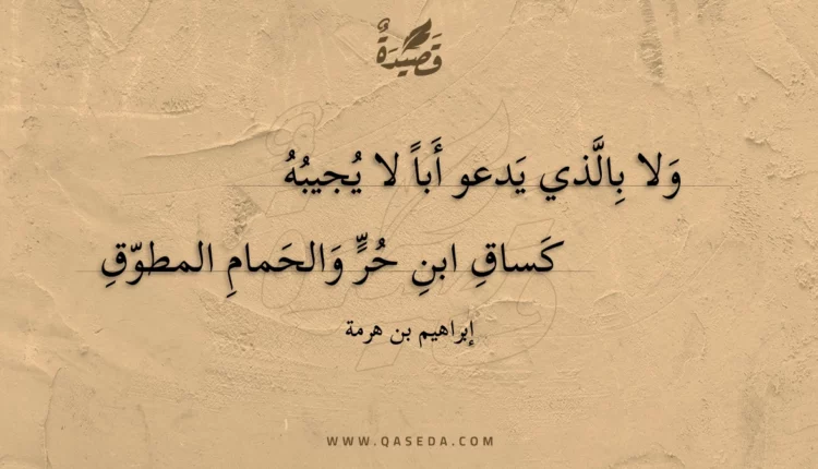 قصيدة ولا بالذي يدعو أبا لا يجيبه