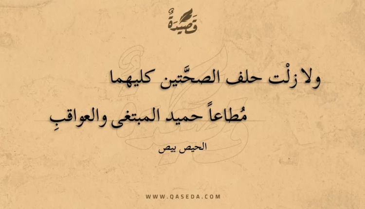 قصيدة ولا زلت حلف الصحتين كليهما