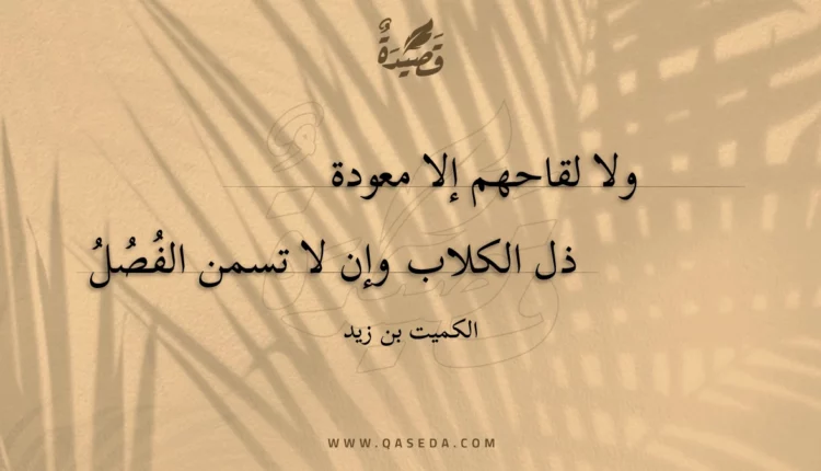 قصيدة ولا لقاحهم إلا معودة
