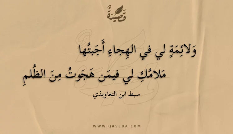 قصيدة ولائمة لي في الهجاء أجبتها