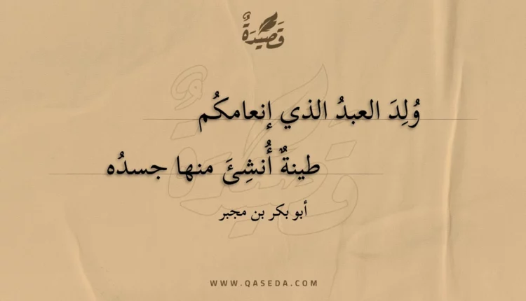 قصيدة ولد العبد الذي إنعامكم