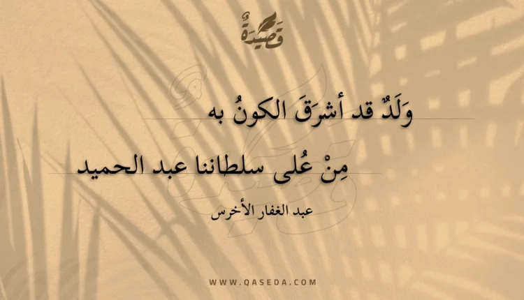 قصيدة ولد قد أشرق الكون به
