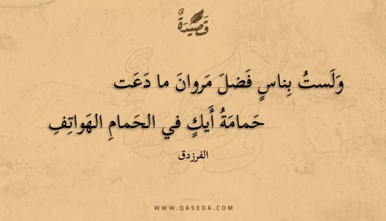 قصيدة ولست بناس فضل مروان ما دعت