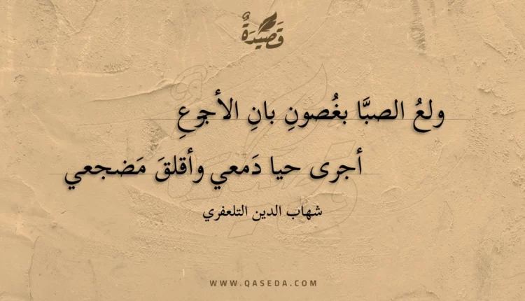 قصيدة ولع الصبا بغصون بان الأجرع