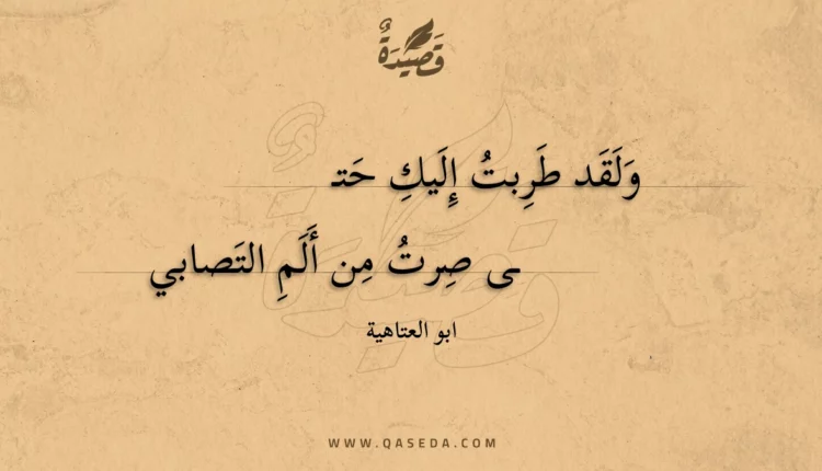 قصيدة ولقد طربت إليك