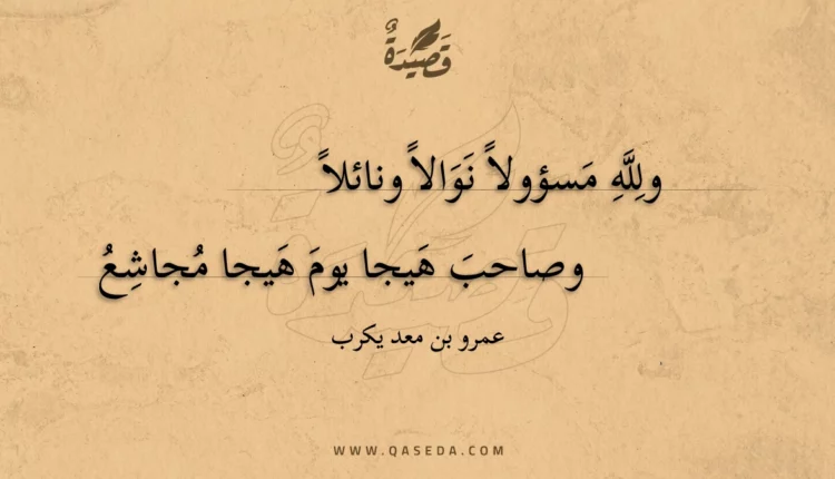 قصيدة ولله مسؤولا نوالا ونائلا