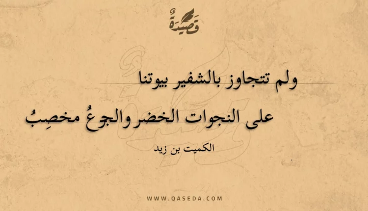 قصيدة ولم تتجاوز بالشفير بيوتنا