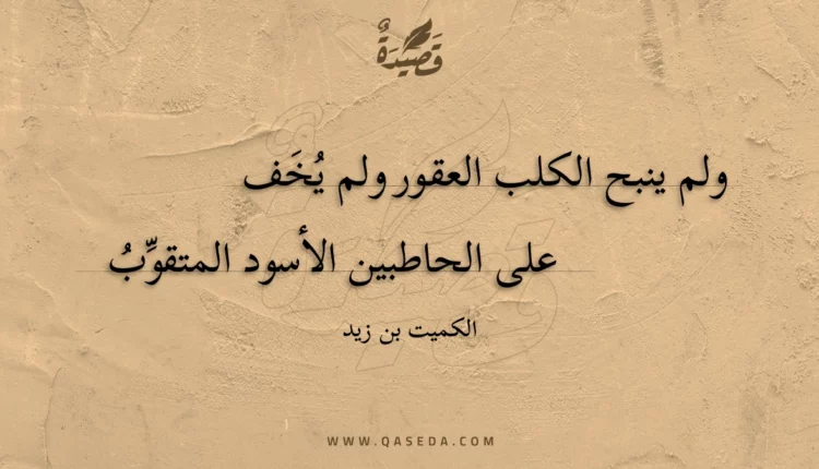 قصيدة ولم ينبح الكلب العقور ولم يخف
