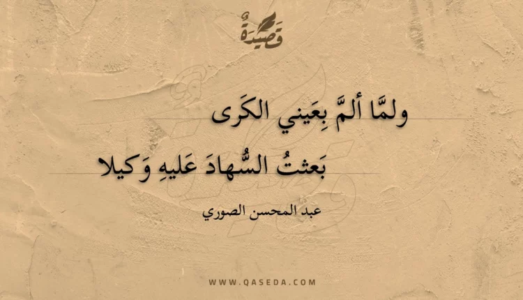 قصيدة ولما ألم بعيني الكرى