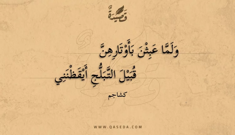 قصيدة ولما عبثن بأوتارهن