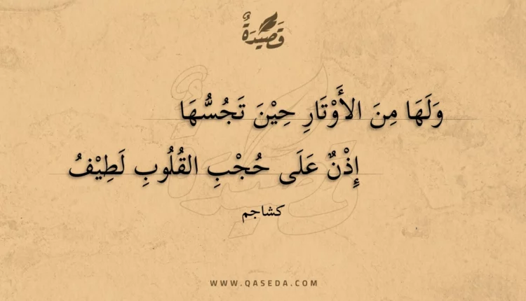 قصيدة ولها من الأوتار حين تجسها