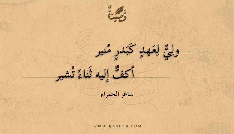 قصيدة ولي لعهد كبدر منير