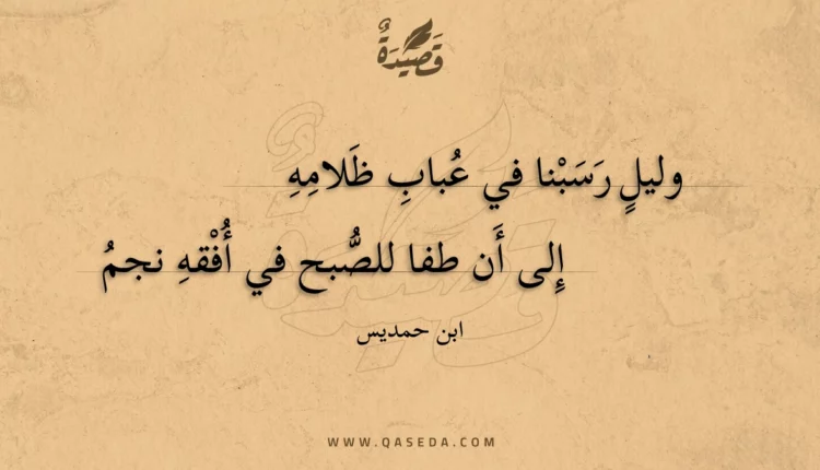 قصيدة وليل رسبنا في عباب ظلامه