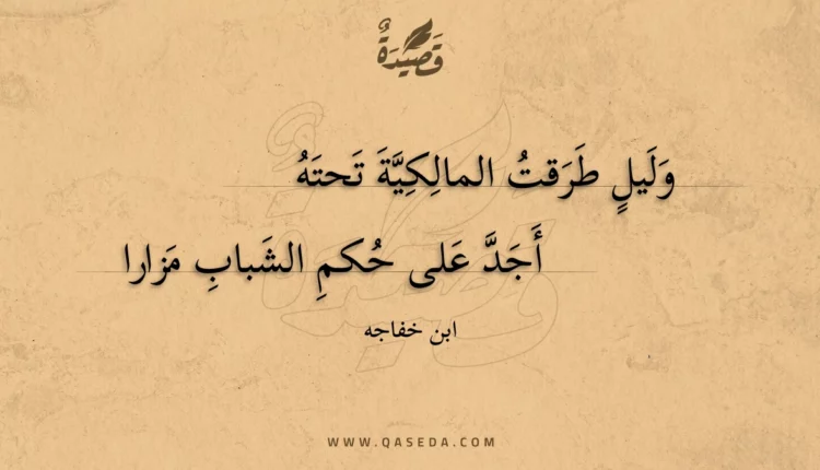 قصيدة وليل طرقت المالكية تحته