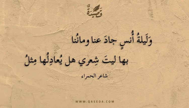 قصيدة وليلة أنس جاد عنا وماننا