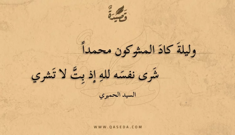 قصيدة وليلة كاد المشركون محمدا
