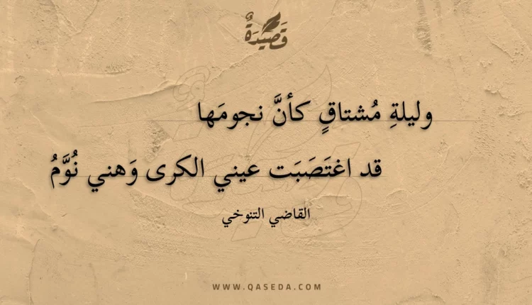 قصيدة وليلة مشتاق كأن نجومها