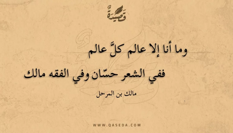قصيدة وما أنا إلا عالم كل عالم