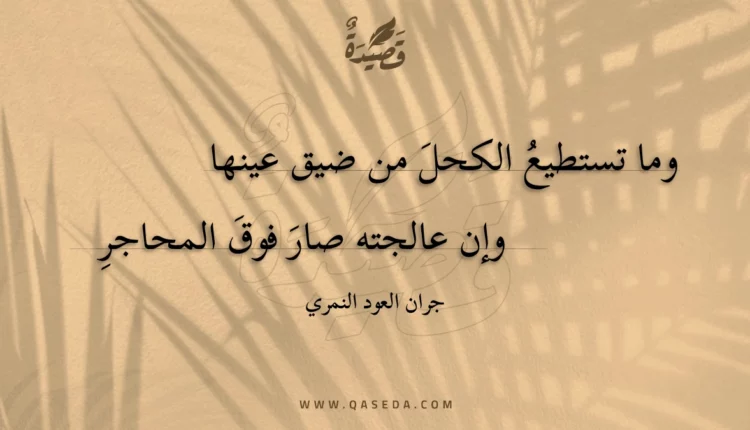 قصيدة وما تستطيع الكحل من ضيق عينها
