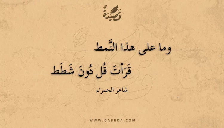 قصيدة وما على هذا النمط