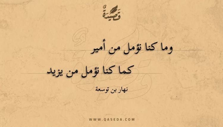 قصيدة وما كنا نؤمل من أمير