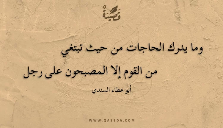 قصيدة وما يدرك الحاجات من حيث تبتغي