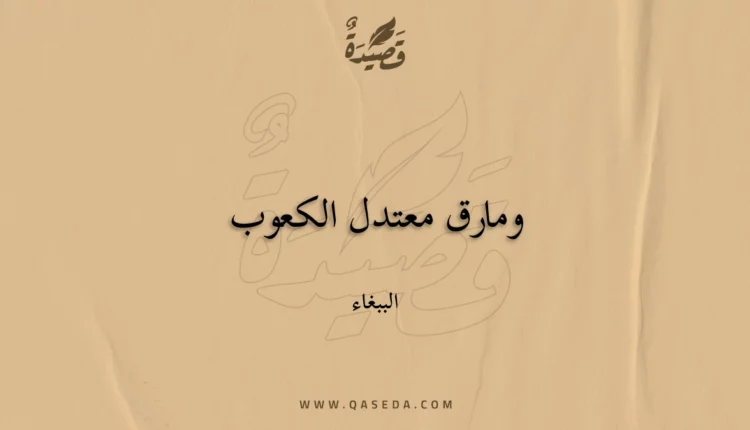قصيدة ومارق معتدل الكعوب